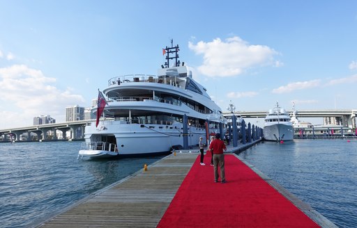 superyacht docked at superyachts miami