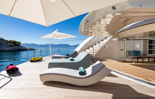 Exteriors onboard charter yacht O'PTASIA