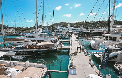 Antigua Charter Yacht Show pontoons