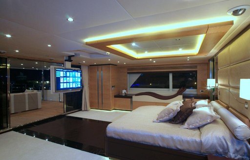 upper deck master suite on board luxury yacht TATIANA 