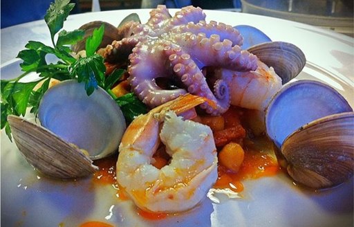 Seafood dish at Asolare