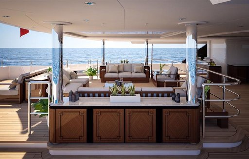 Benetti luxury yacht SPECTRE main deck dining and communal area