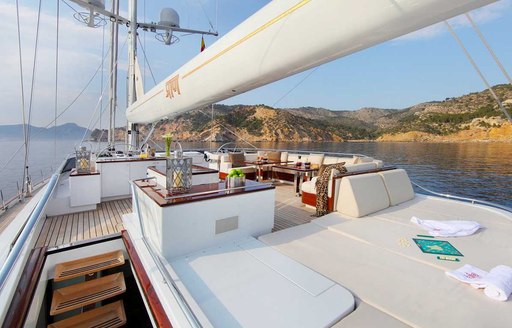 sundeck on board luxury yacht prana