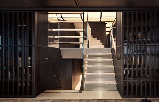 Charter yacht CONTIGO interior staircase
