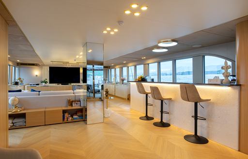 Interiors onboard charter yacht SCORPIOS