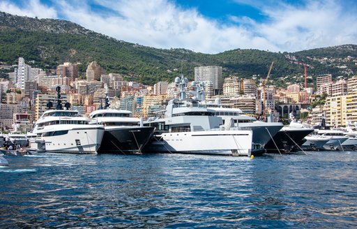 Superyacht charters berthed in Port Hercule