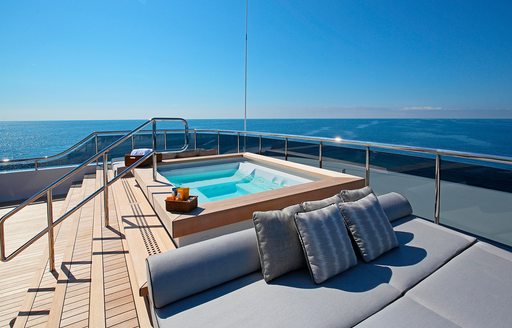 Jacuzzi on board explorer yacht PLANET NINE