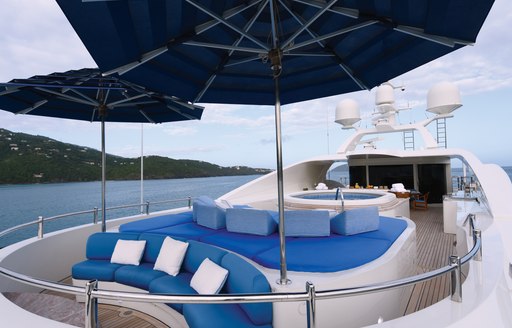 lady michelle yacht lounging area