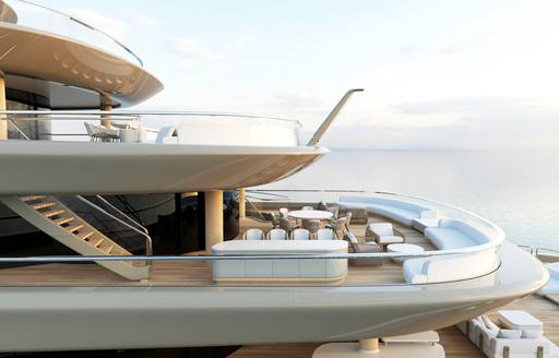 Charter yacht NIXIE aft decks