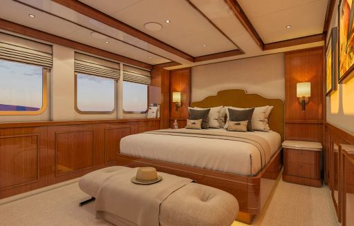 Guest cabin onboard charter yacht AQUA LARES