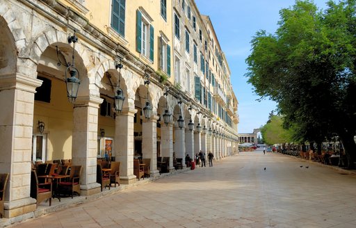 Parisian promenade The Liston in Corfu, Greece