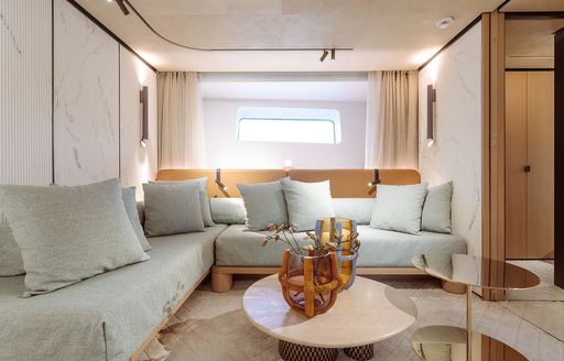 Charter yacht SAL interior lounge area