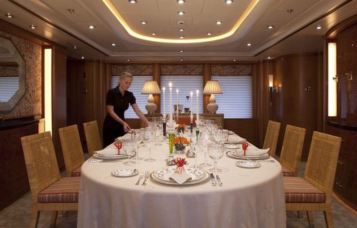 superyacht OASIS dining room