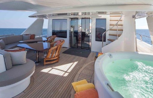 Luxury yacht Antares jacuzzi