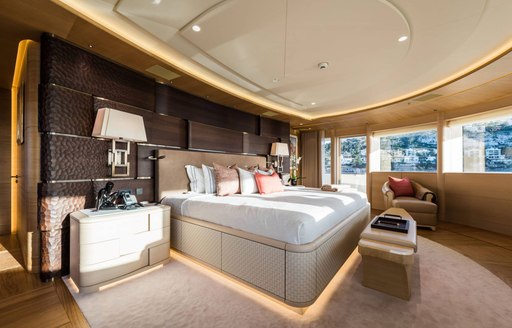 Cabin on motor yacht Here Comes the Sun