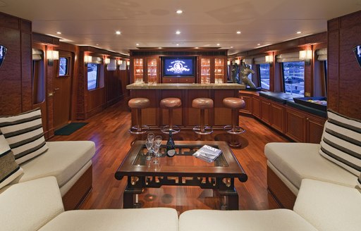 bar on luxury yacht brazil