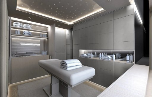 Massage room on Mangusta yacht AAA