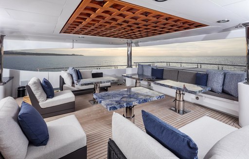 aft deck seating area on luxury yacht tsumat