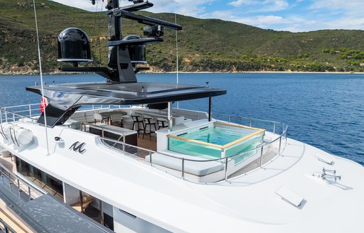 Deck Jacuzzi onboard charter yacht M