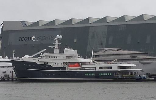 charter yacht LEGEND after her launch outside Icon Yachts shipyard