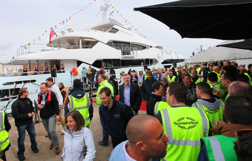 New Sunseeker yacht BLUSH at her launch