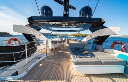 Charter yacht BLACK MAMBA exterior seating area