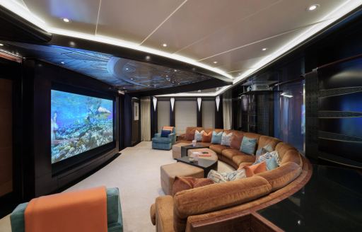 Charter yacht WHISPER cinema room