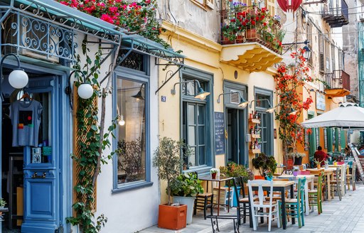 Restaurant in the streets of Greece