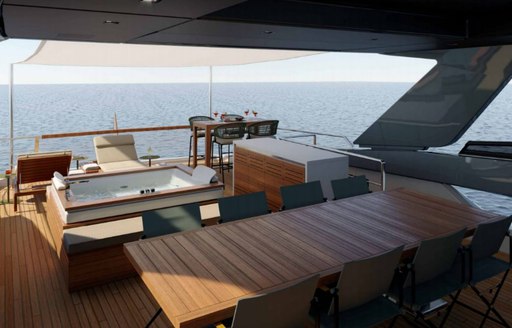 noor luxury yacht flybridge  