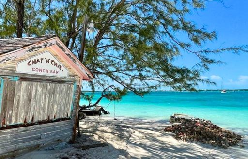 Chat N Chill conch bar situated on the beachfront 