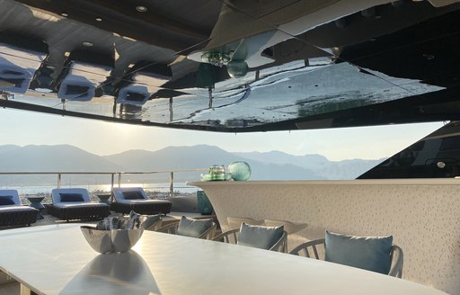 Sundeck on board charter yacht PANDION PEARL