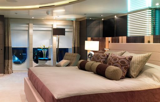 Stateroom on luxury yacht ELYSIAN