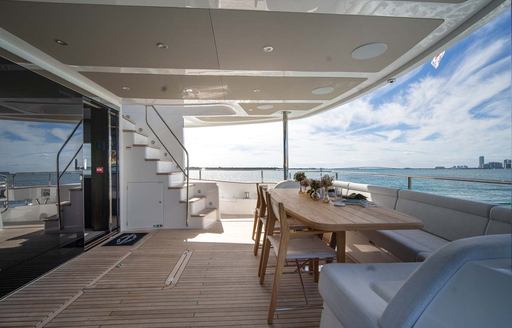 Charter yacht NIGORA exterior seating