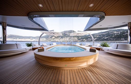 Charter yacht LUNA deck Jacuzzi 