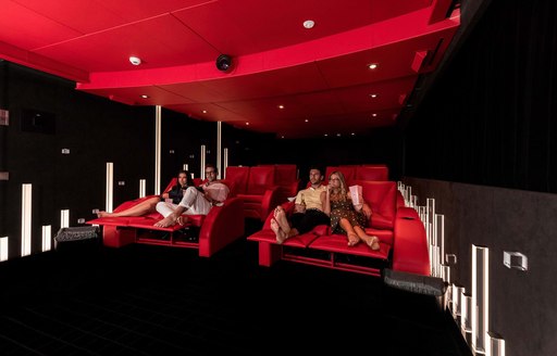 Cinema suite onboard Charter yacht SECRET