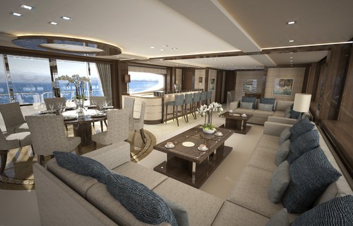 Main salon Princess AVK yacht