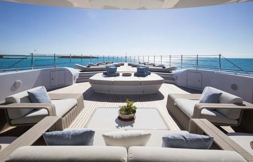 Superyacht charter ARTISAN exterior seating 