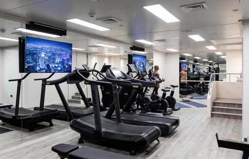 Gym on board charter expedition yacht RAGNAR