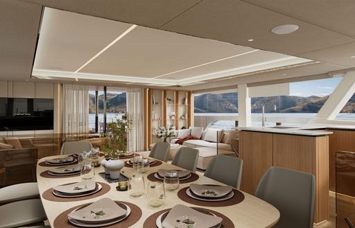 Charter yacht MIM OCEAN 10 interior dining area