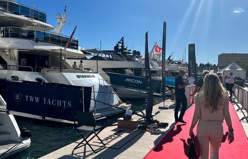 Superyacht charters on display at the CROYA Charter Show along the Zapadna obala