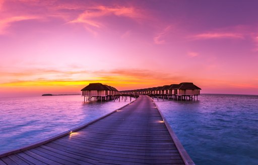 maldives at sunset