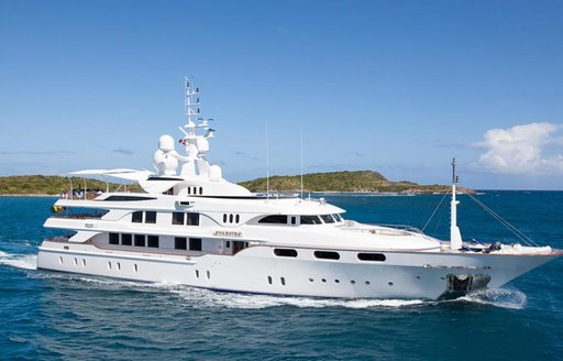 Superyacht STARFIRE whilst underway