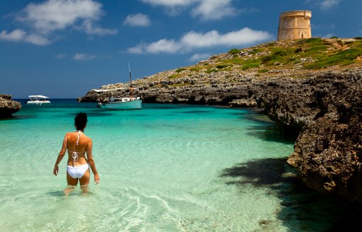 A charterer enjoys the Spanish waters whilst on vacation