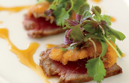 Meat dish at Bleuwater Ritz Carlton
