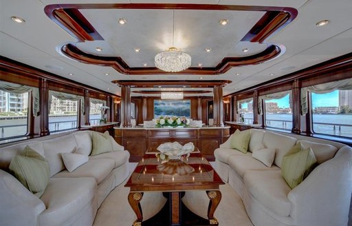 main salon onboard yacht aquasiiton