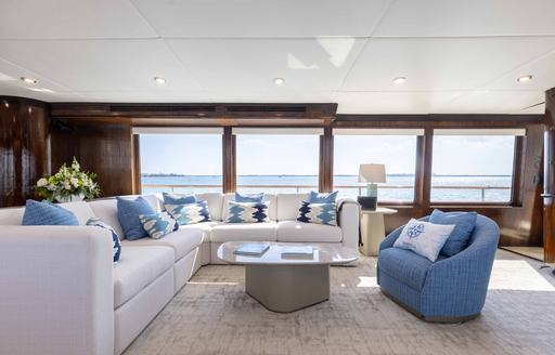 Charter yacht SKY main salon overview