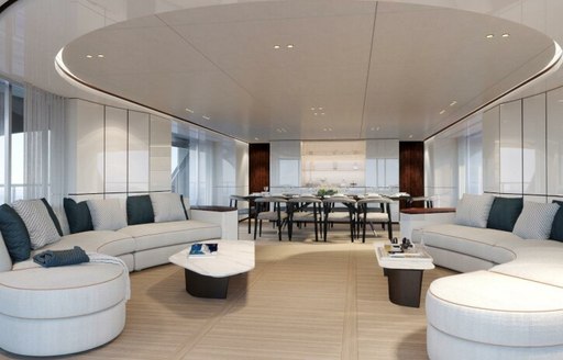 Main salon on board charter yacht NORTHERN ESCAPE