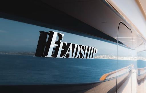 Superyacht charter BREAKTHROUGH close up of Feadship plaque