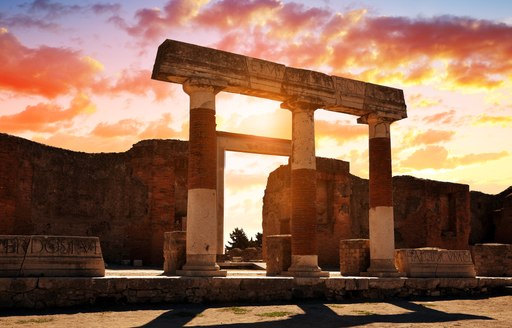 Ancient archeological site of Pompeii in Naples, Italy