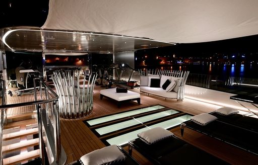 sundeck on board luxury charter yacht sarastar